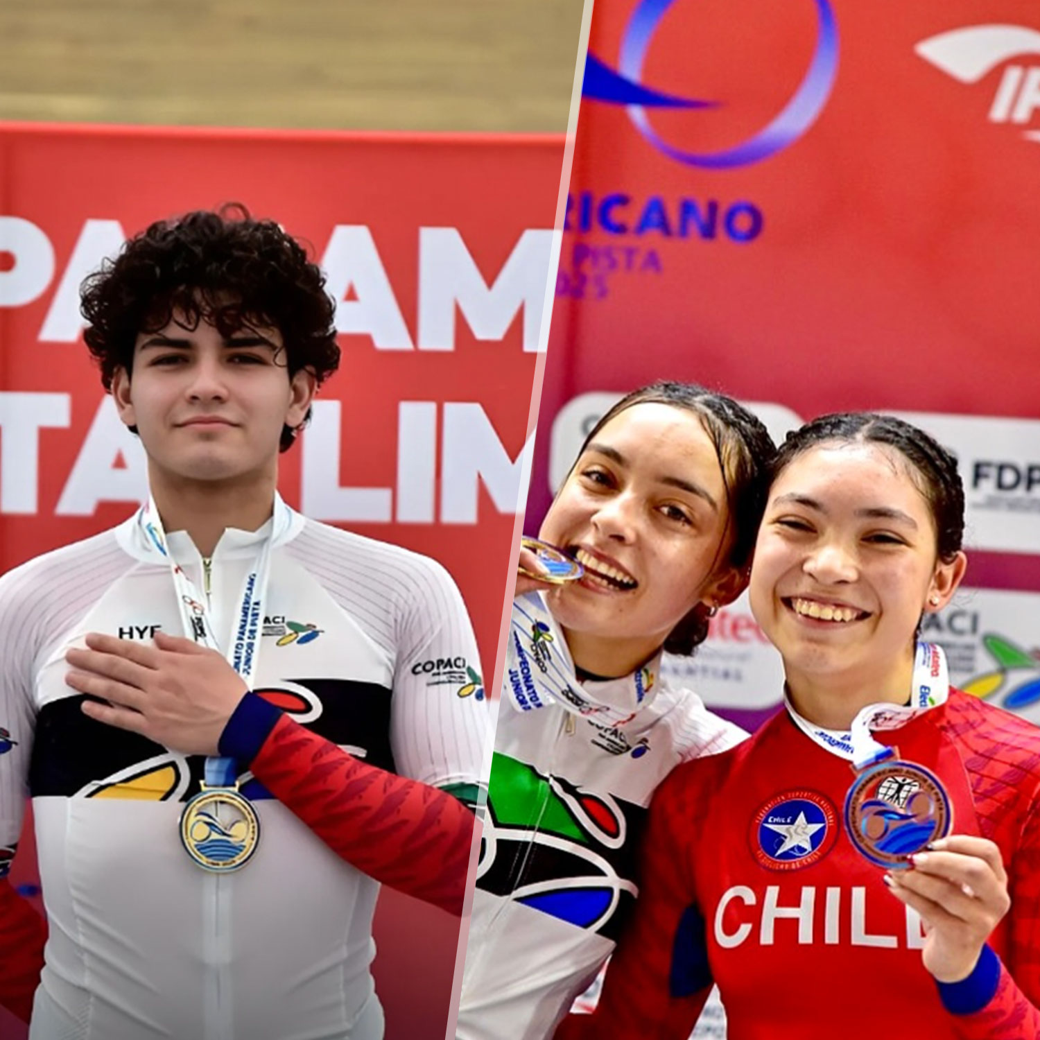 Selección chilena de pista en el Panamericano Júnior de Perú
