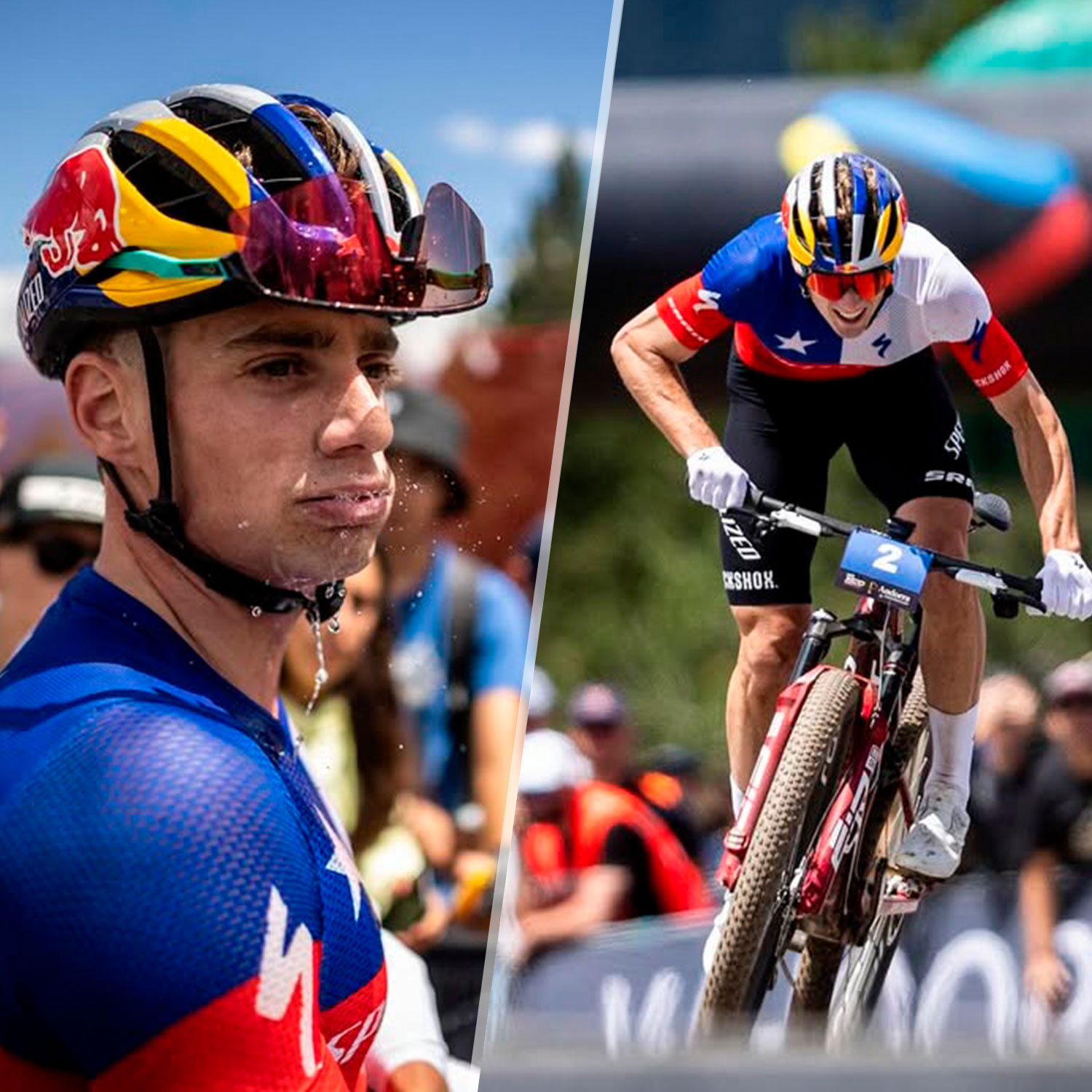 Martín Vidaurre en la Copa del Mundo UCI de Mountain Bike.